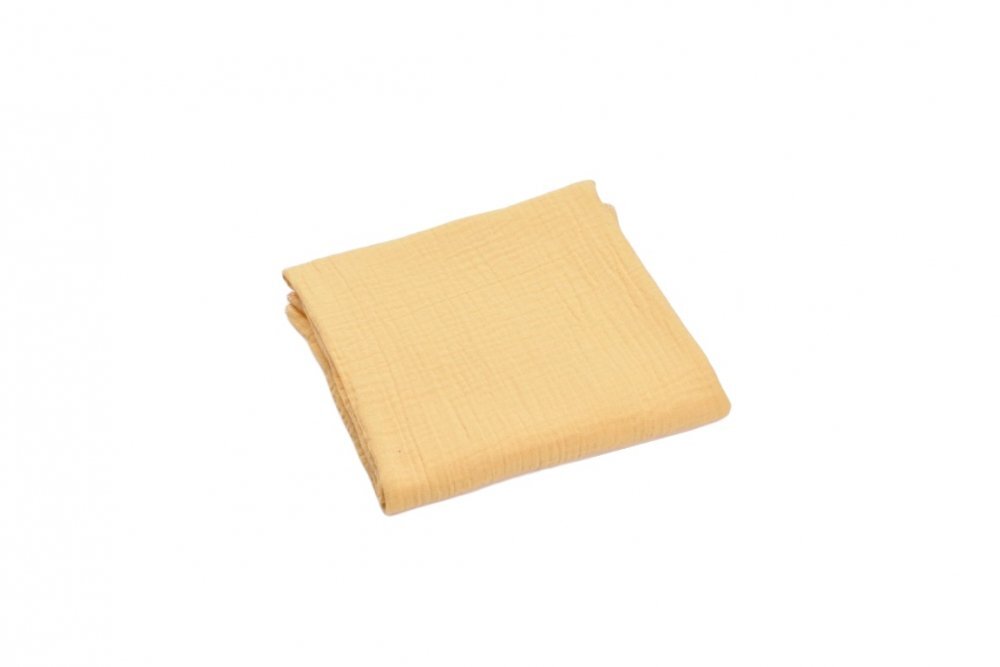 Confort Family Muselina bumbac organic galben 80x80 cm