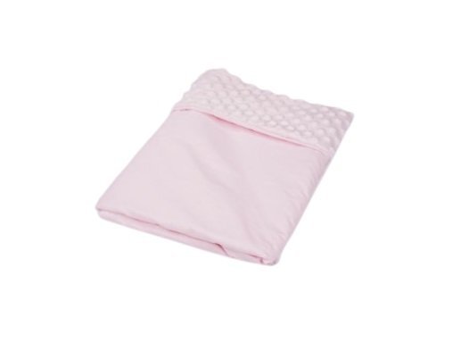 Confort Family Paturica din bumbac model roz si plus minky roz 80x80 cm