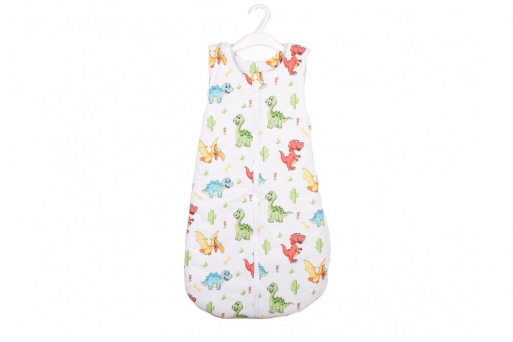Confort Family Saculet de dormit gros din bumbac model dinozauri 0-6 luni
