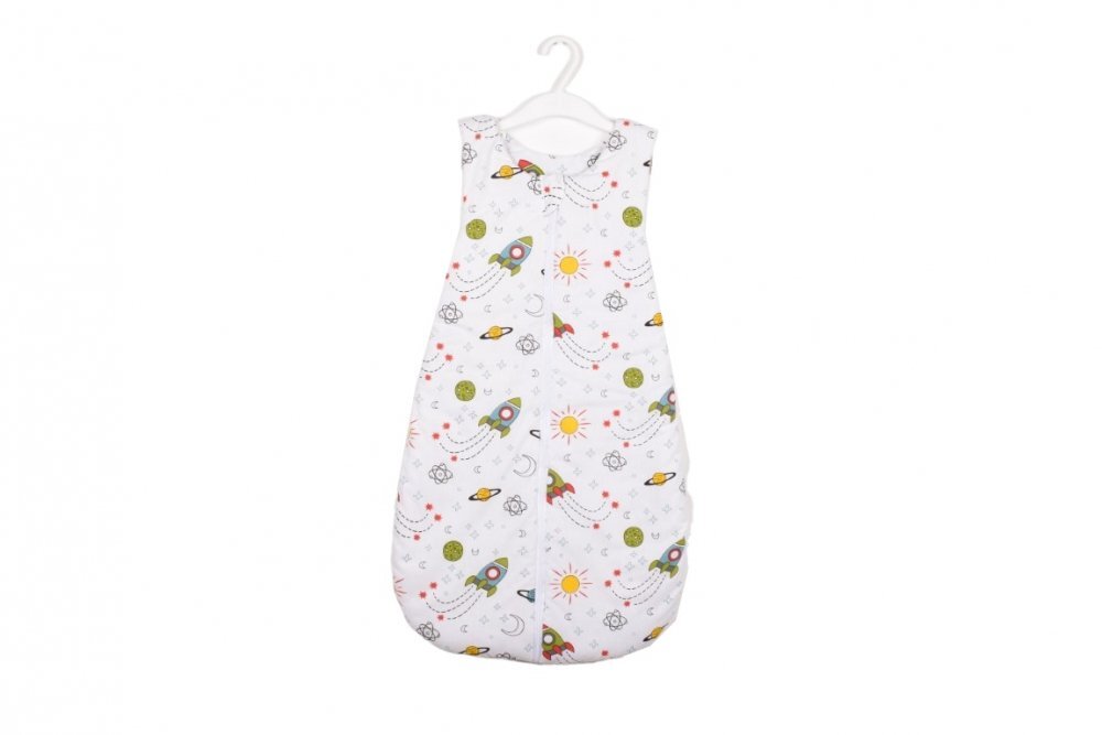 Confort Family Saculet de dormit gros din bumbac model rachete 0-6 luni