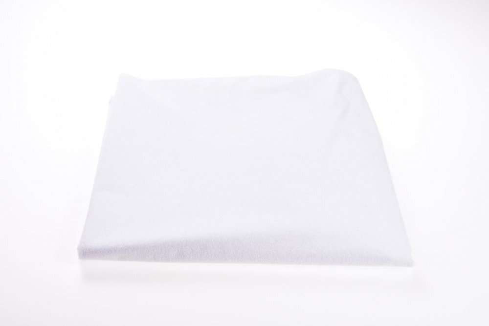 Confort Family Set 3 cearsafuri alb bleu si model cu stelute + protectie impermeabila pentru patut 90x4050 cm