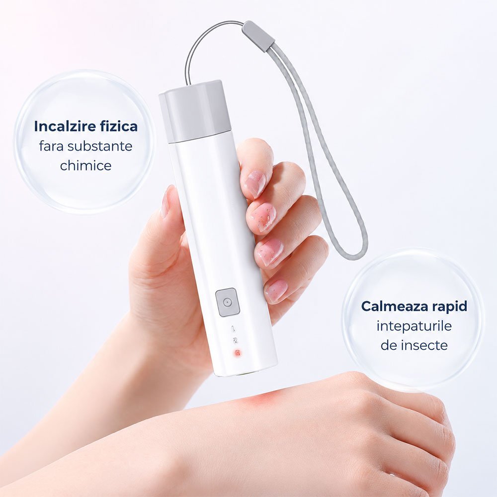 Contec Dispozitiv intepaturi insecte KT101 calmare eficienta prin caldura fara ingrediente chimice 6 niveluri de reglare a temperaturii oprire temporizata lumina noapte snur