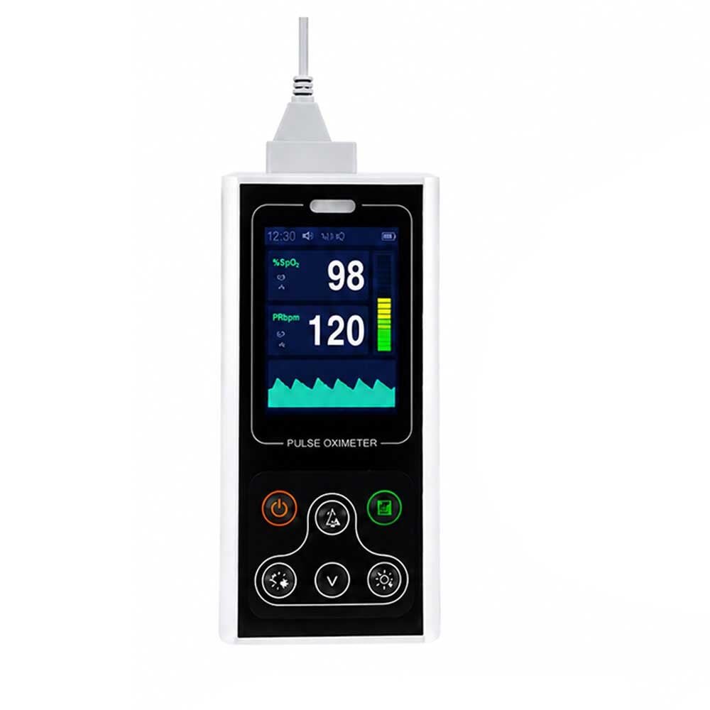 Contec Pulsoximetru portabil CMS60D1 cu senzor adulti pediatric si neonatal masurare saturatie oxigen si rata pulsului baterie reincarcabila