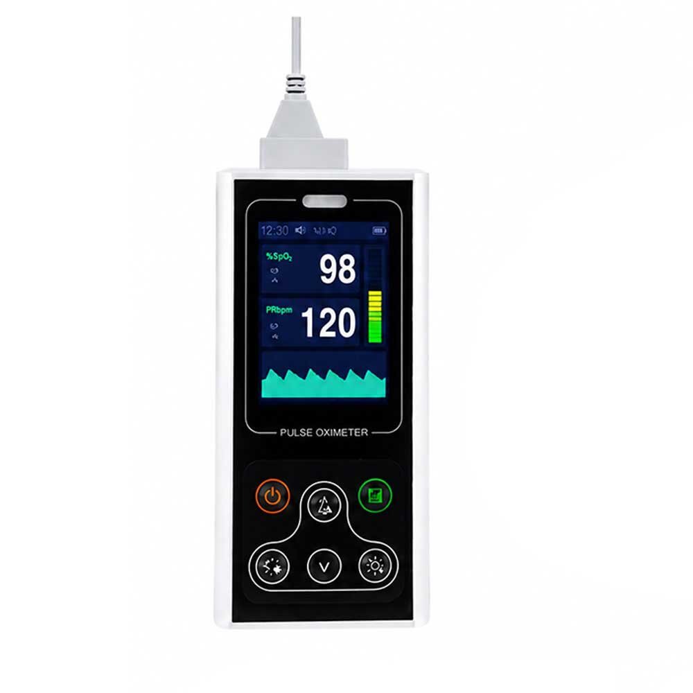 Contec Pulsoximetru portabil CMS60D1 cu senzor adulti si neonatal masurare saturatie oxigen si rata pulsului baterie reincarcabila
