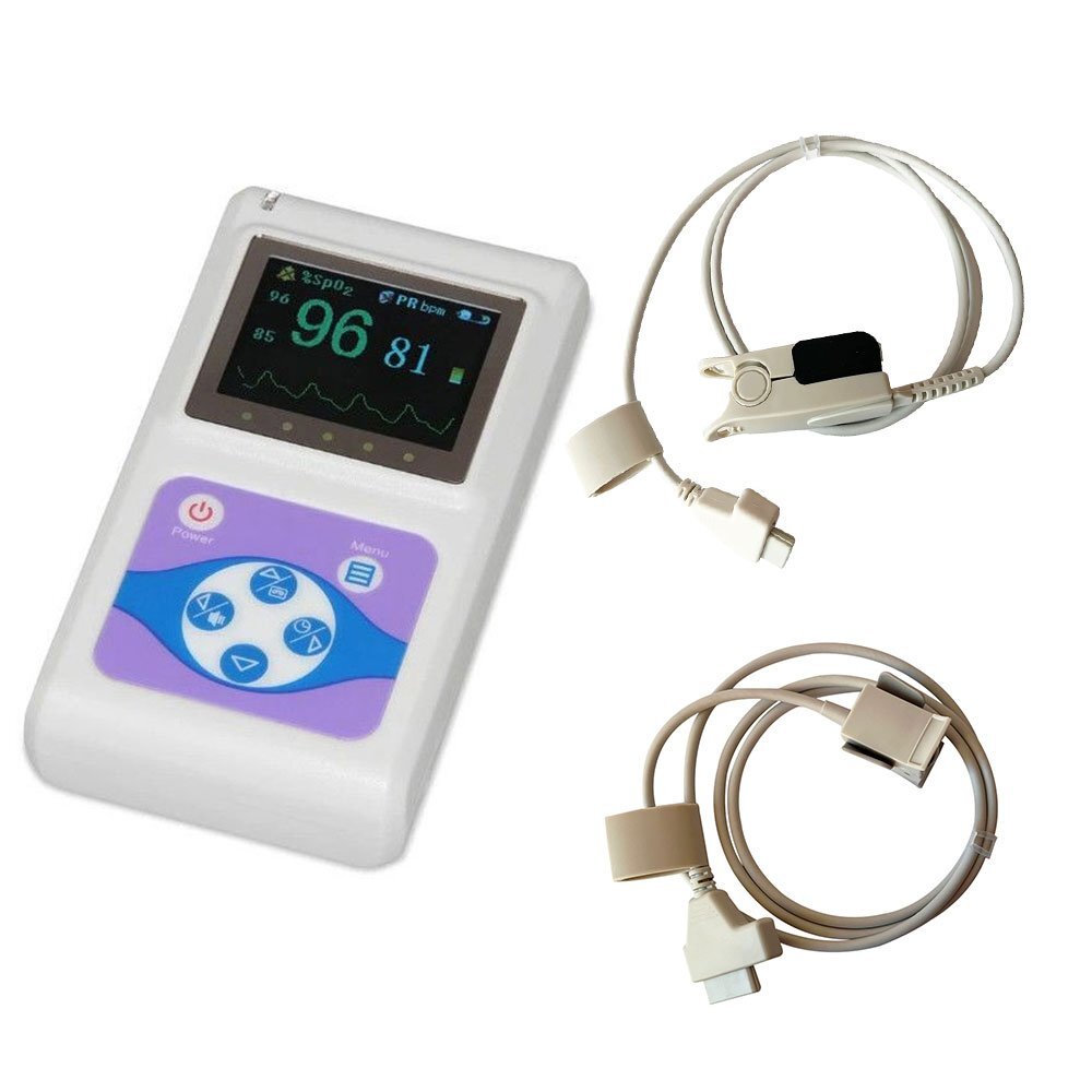 Contec Pulsoximetru profesional CMS60D model 2025 senzor adulti pediatric masoara saturatia de oxigen si rata pulsului