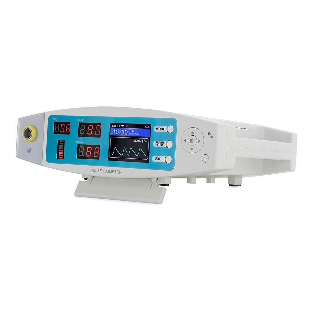 Contec Pulsoximetru profesional CMS70A cu senzor adulti si neonatal cablu extensie masoara saturatia de oxigen si rata pulsului
