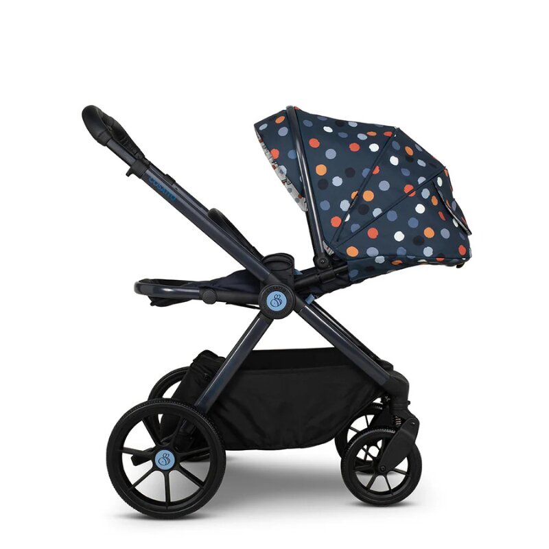 COSATTO Carucior pentru copii Giggle 4 Spot On 3 in 1 cu sezut reversibil sasiu din aluminiu suspensie bara detasabila maner telescopic greutate admisa 25 kg