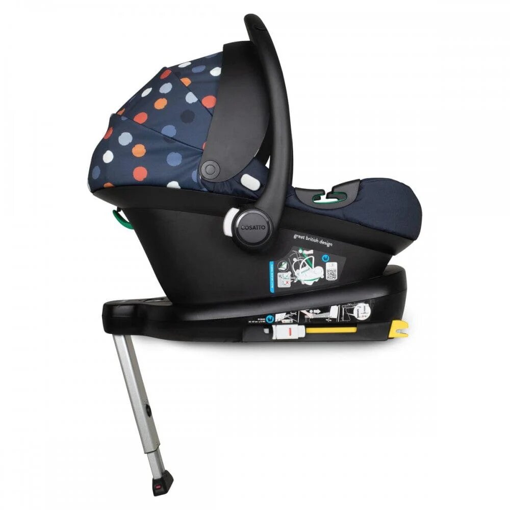 COSATTO Carucior pentru copii Giggle 4 Spot On cu baza isofix sezut reversibil sasiu din aluminiu suspensie bara detasabila maner telescopic accesorii greutate admisa 25 kg