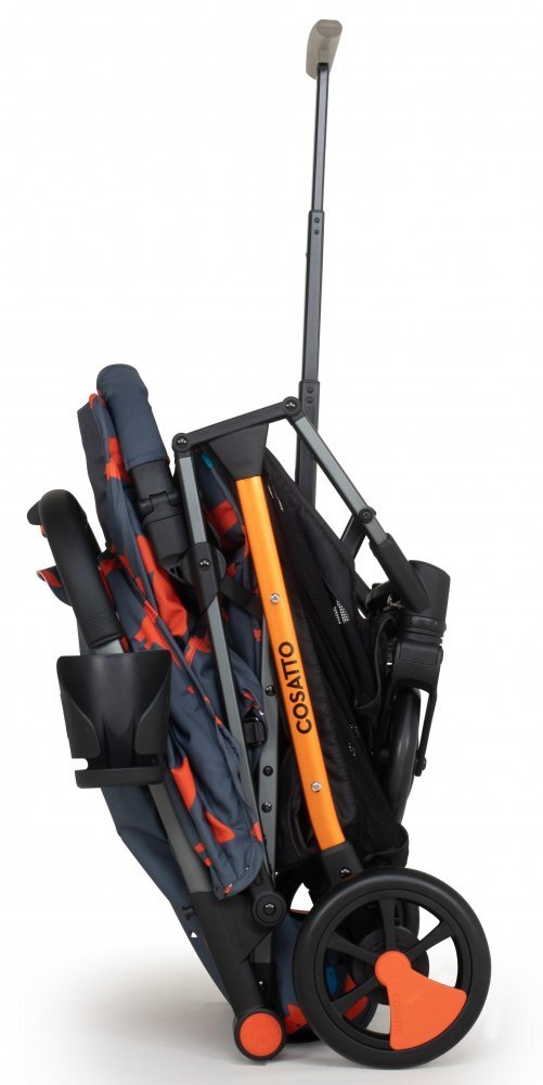 COSATTO Carucior pentru copii Woosh 3 Charcoal Mister Fox BB cu suspensii cadru din aluminiu sistem troller suport pahar greutate admisa 25 kg