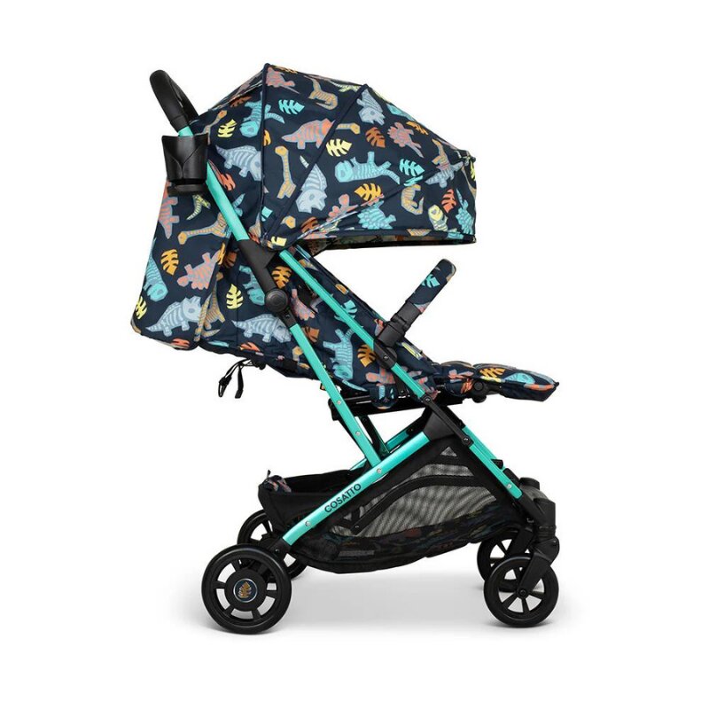 COSATTO Carucior pentru copii Woosh 4 Diggin Dinos 0-25 kg Sistem Troller Material Ecologic Suport pahar Husa de ploaie