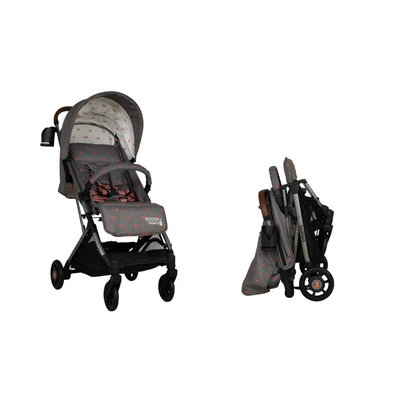 COSATTO Carucior pentru copii Woosh 4 Foxling 0-25 kg Sistem Troller Material Ecologic Suport pahar Husa de ploaie