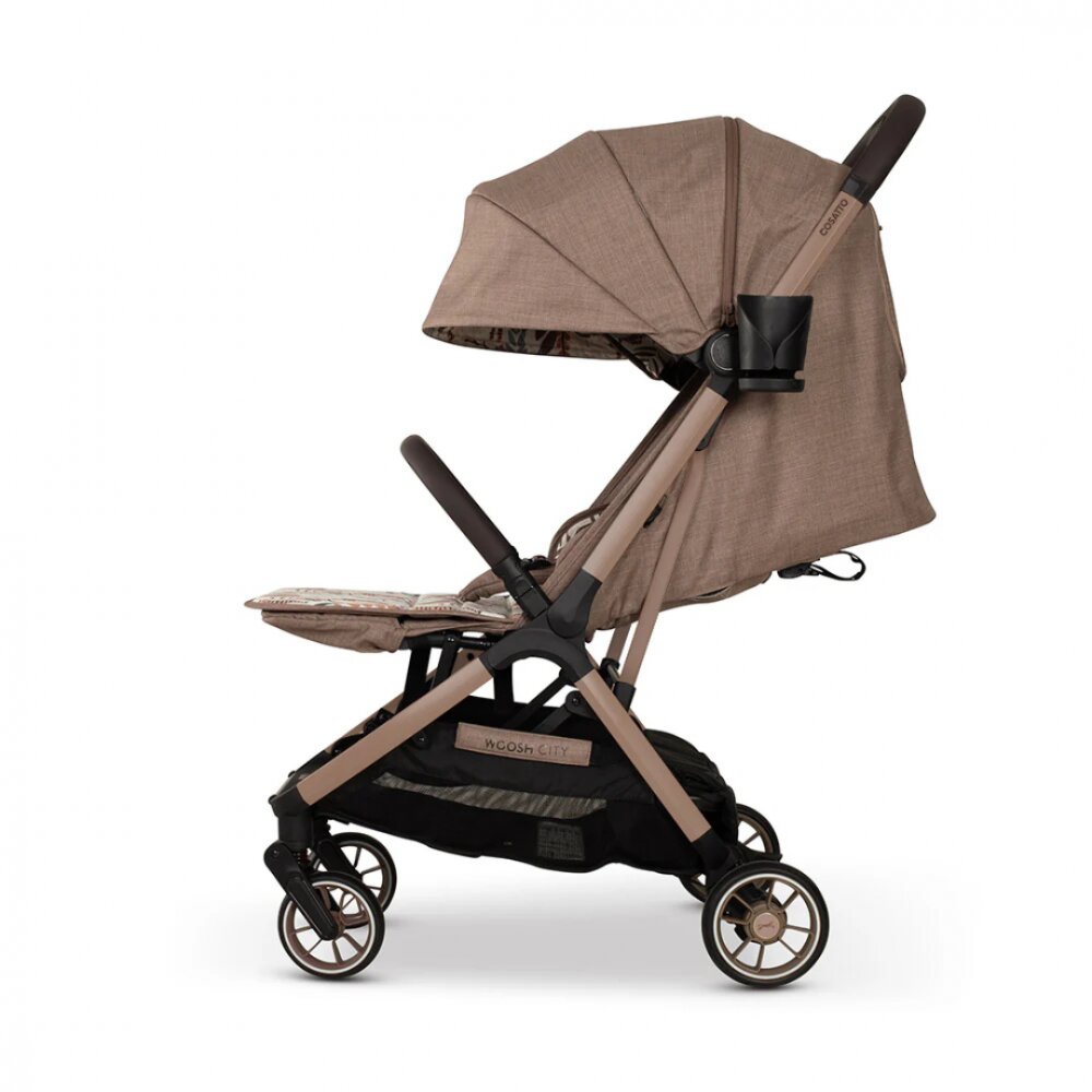 COSATTO Carucior pentru copii Woosh City Tiger Tale cadru din aluminiu suspensii suport reglabil pentru picioare compatibil avion accesorii incluse