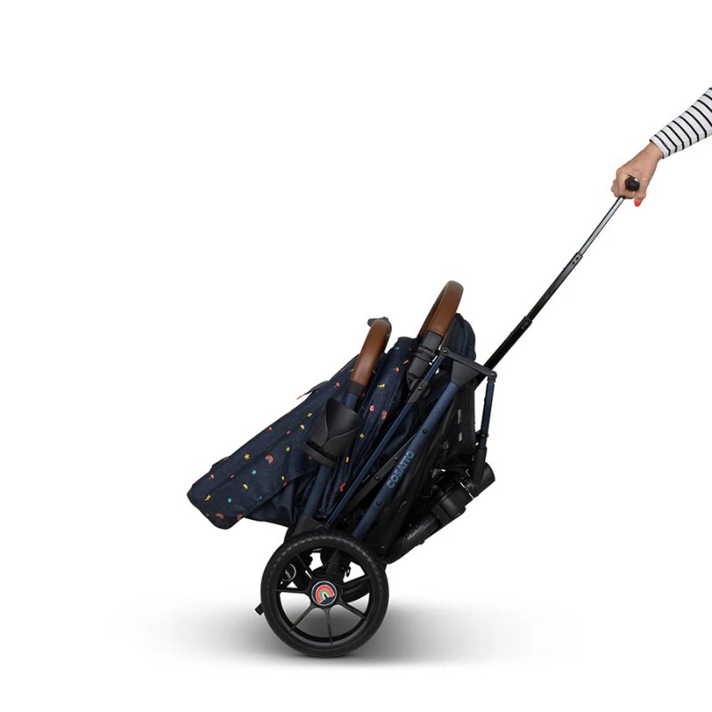 COSATTO Carucior pentru copii Woosh Trail Doodle Days 0-25 kg Sistem Troller Material Ecologic Suport pahar Husa de ploaie