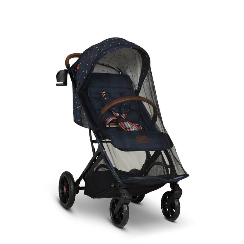 COSATTO Carucior pentru copii Woosh Trail Doodle Days 0-25 kg Sistem Troller Material Ecologic Suport pahar Husa de ploaie