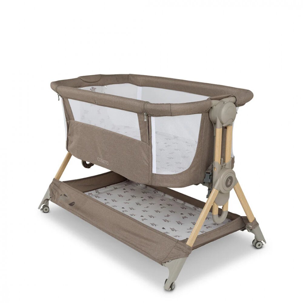 COSATTO Patut pliabil pentru copii Close to me Lollop greutate admisa 9 kg include geanta de transport plasa anti-tantari si curele de fixare pentru pat