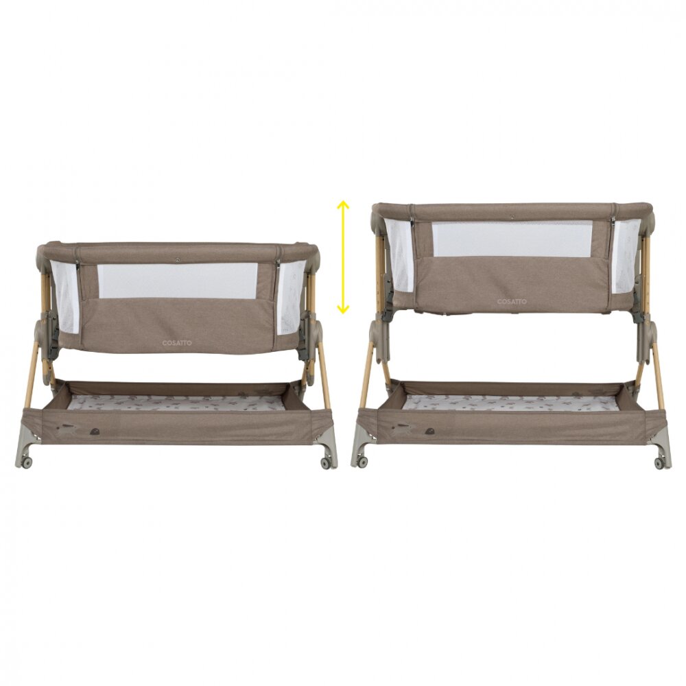 COSATTO Patut pliabil pentru copii Close to me Lollop greutate admisa 9 kg include geanta de transport plasa anti-tantari si curele de fixare pentru pat