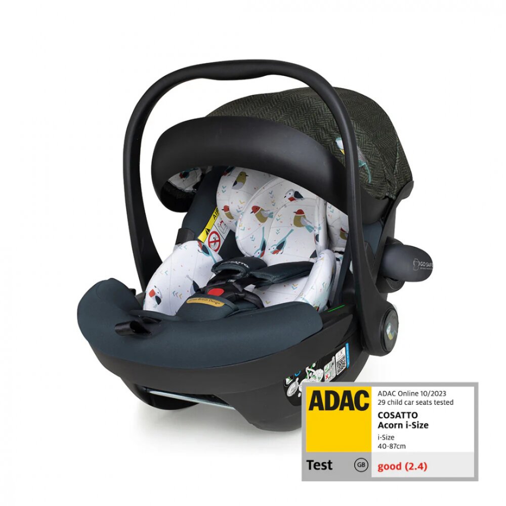 COSATTO Scaun auto Acorn 2 Bureau I-Size Certificare ADAC Insertii moi Husa detasabila Copertina reglabila