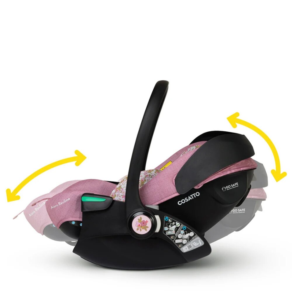 COSATTO Scaun auto Acorn Recline Camille cu baza isofix rotativa insertii moi husa detasabila copertina reglabila