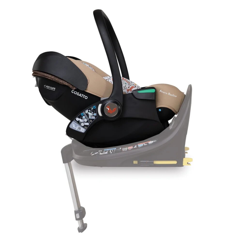 COSATTO Scaun auto Acorn Recline Foxford Hall cu baza isofix rotativa insertii moi husa detasabila copertina reglabila