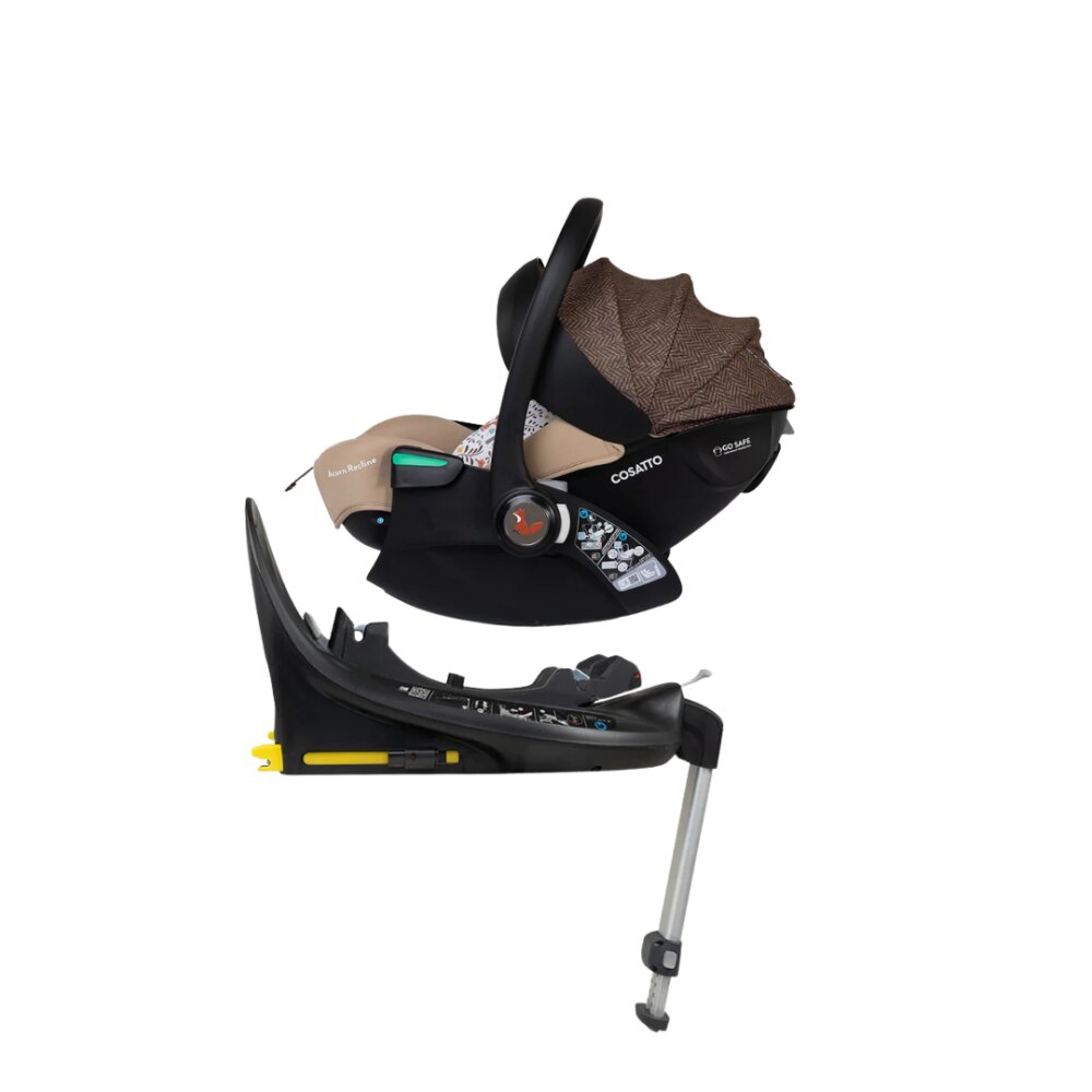 COSATTO Scaun auto Acorn Recline Foxford Hall cu baza isofix rotativa insertii moi husa detasabila copertina reglabila