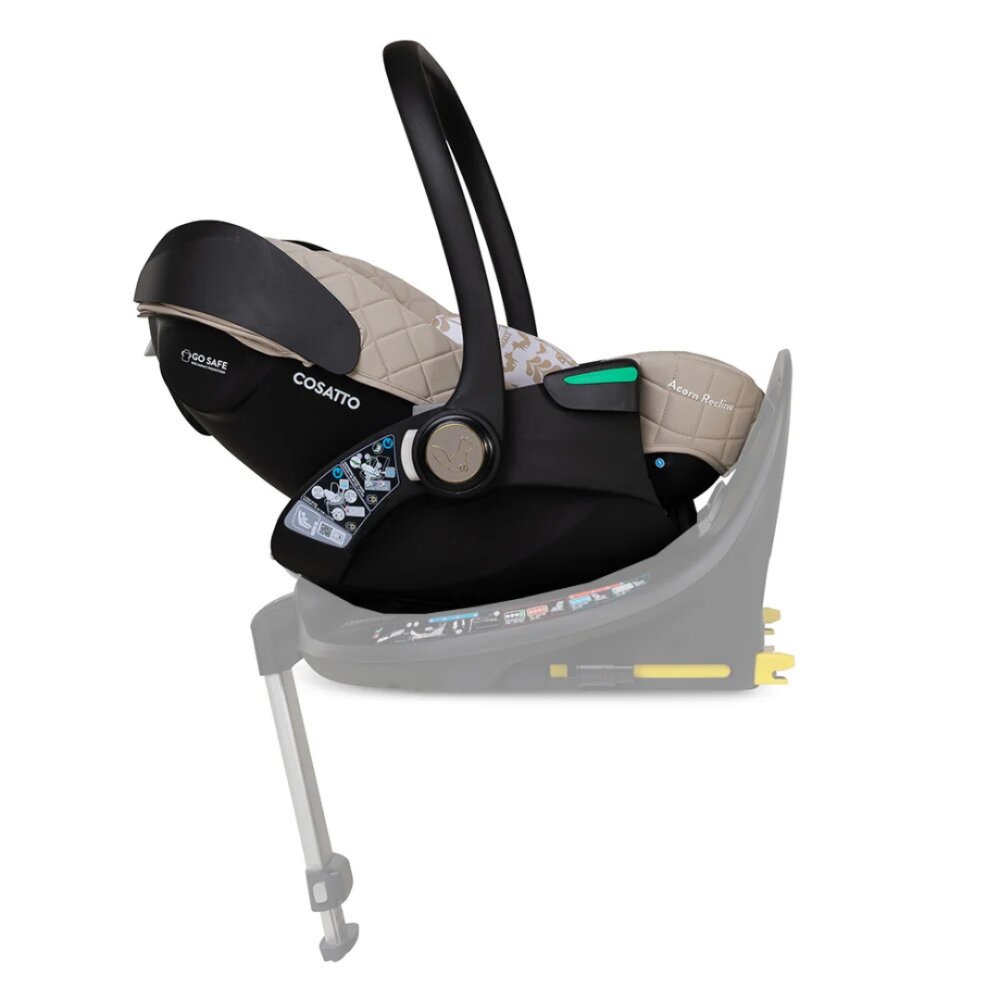 COSATTO Scaun auto Acorn Recline Whisper cu baza isofix rotativa insertii moi husa detasabila copertina reglabila