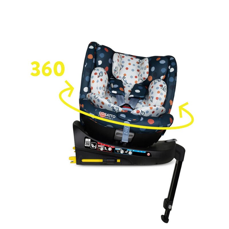 COSATTO Scaun auto Come and go 2 Spot On I-Size Rotatie 360 SIPS Isofix Tetiera reglabila