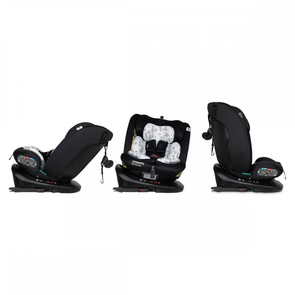 COSATTO Scaun auto Get Set Gro Foxed I-Size Rotativ 360 Spatar si Tetiera reglabile Husa detasabila Isofix TopTether 40-150 cm