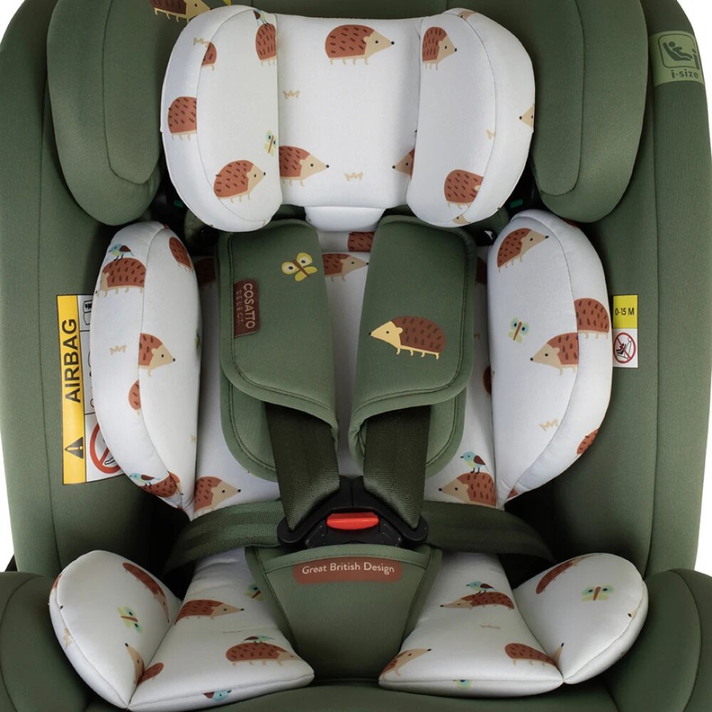 COSATTO Scaun auto Get Set Gro Hoglet I-Size Rotativ 360 Spatar si Tetiera reglabile Husa detasabila Isofix TopTether 40-150 cm