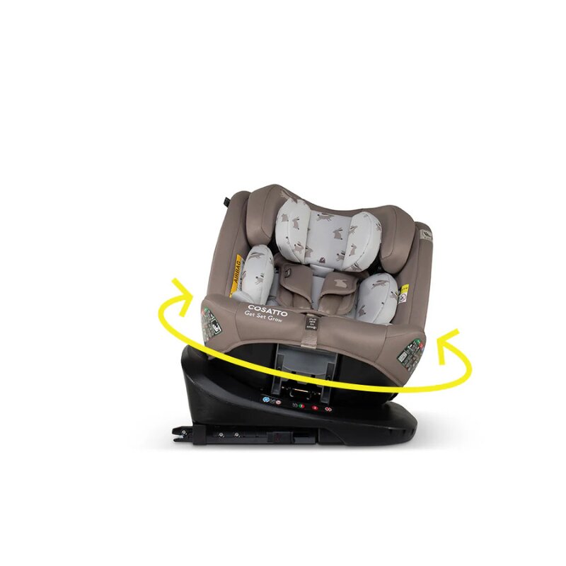 COSATTO Scaun auto Get Set Gro Lollop I-Size Rotativ 360 Spatar si Tetiera reglabile Husa detasabila Isofix TopTether 40-150 cm