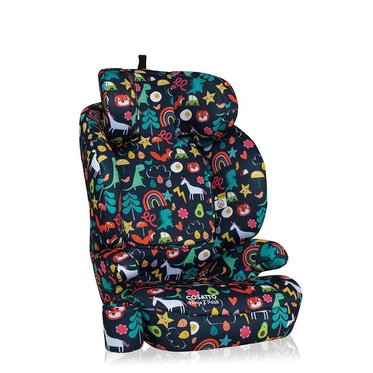 COSATTO Scaun auto Ninja 2 I-Size Carnival cu isofix tetiera reglabila cotiere suport pahar husa lavabila