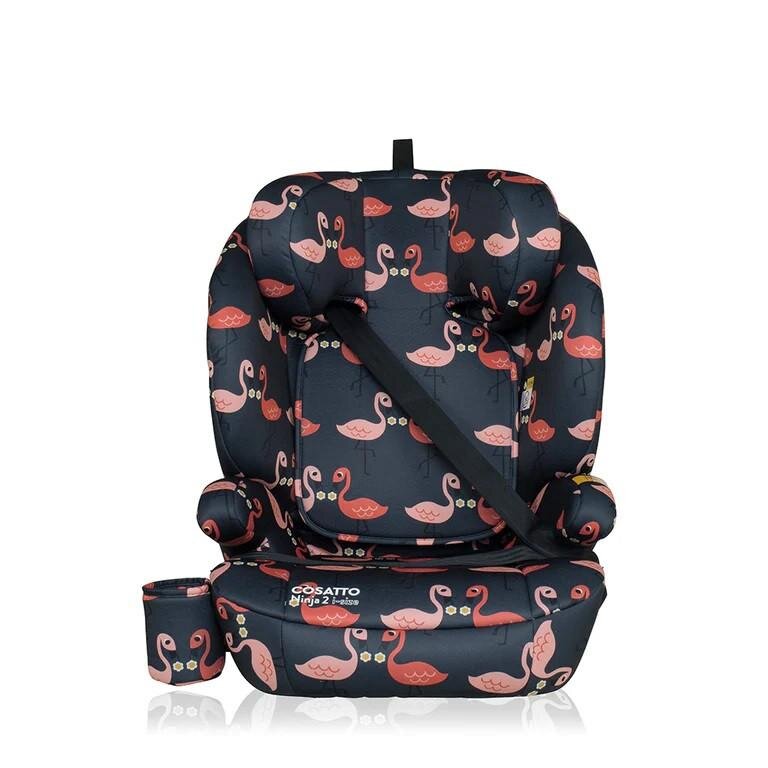 COSATTO Scaun auto Ninja 2 I-Size Pretty Flamingo cu isofix tetiera reglabila cotiere suport pahar husa lavabila