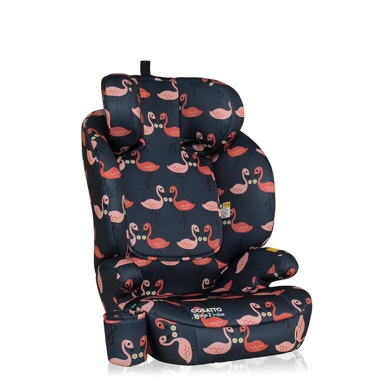 COSATTO Scaun auto Ninja 2 I-Size Pretty Flamingo cu isofix tetiera reglabila cotiere suport pahar husa lavabila