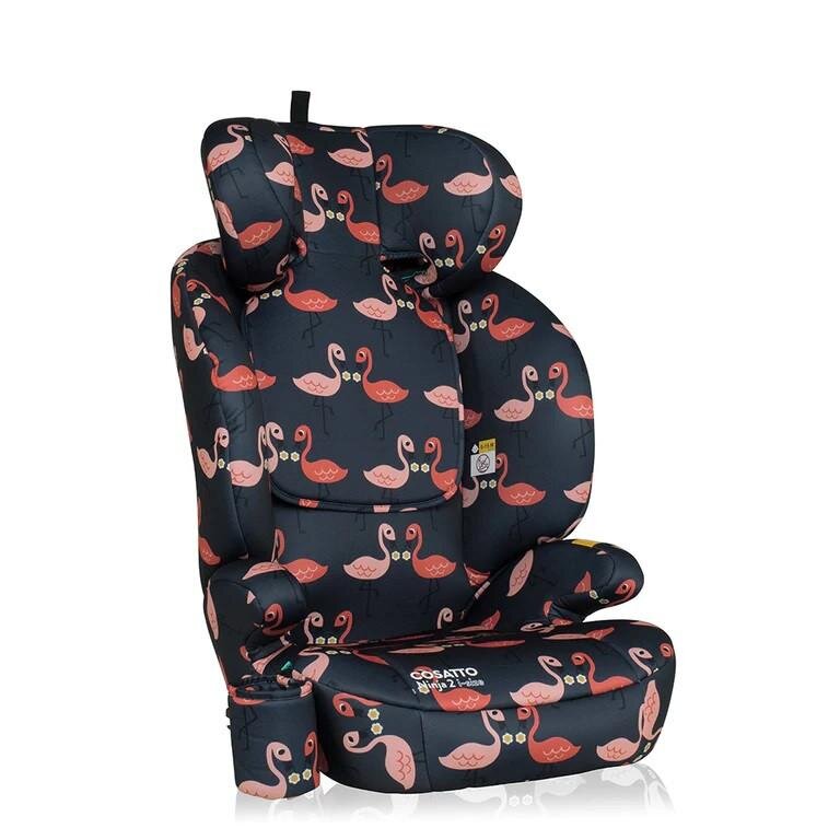 COSATTO Scaun auto Ninja 2 I-Size Pretty Flamingo cu isofix tetiera reglabila cotiere suport pahar husa lavabila