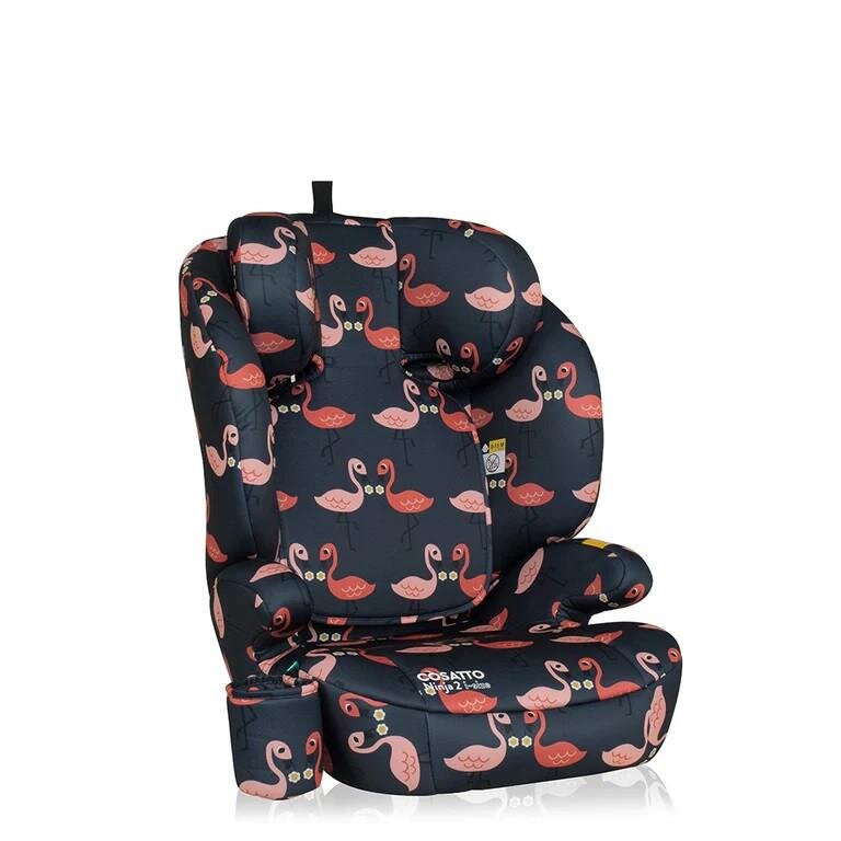 COSATTO Scaun auto Ninja 2 I-Size Pretty Flamingo cu isofix tetiera reglabila cotiere suport pahar husa lavabila