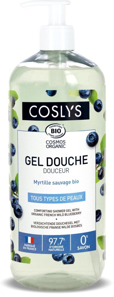 Coslys Gel de dus Bio reconfortant cu afine salbatice 1 litru