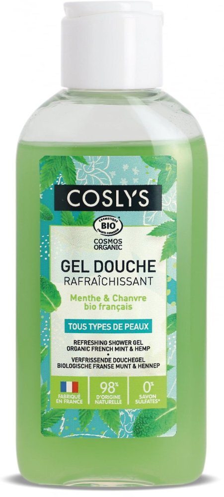 Coslys Gel de dus Bio revigorant cu menta si canepa 75 ml