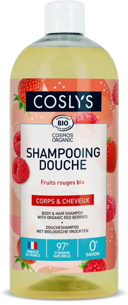 Coslys Gel de dus si sampon Bio cu fructe de padure 1 litru