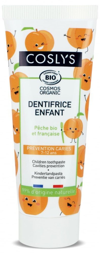 Coslys Pasta de dinti Bio pentru copii 7-12 ani cu piersici 50 ml