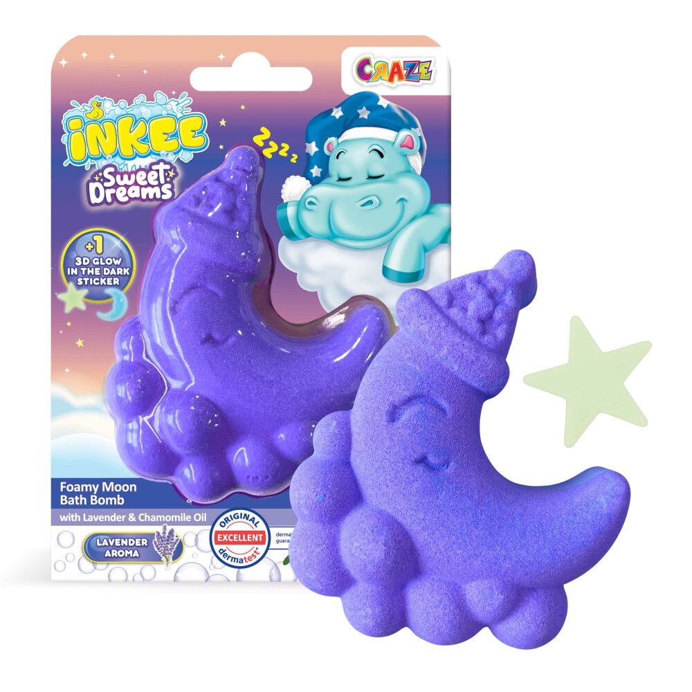 Craze Bomba de baie spumoasa Inkee in forma de luna