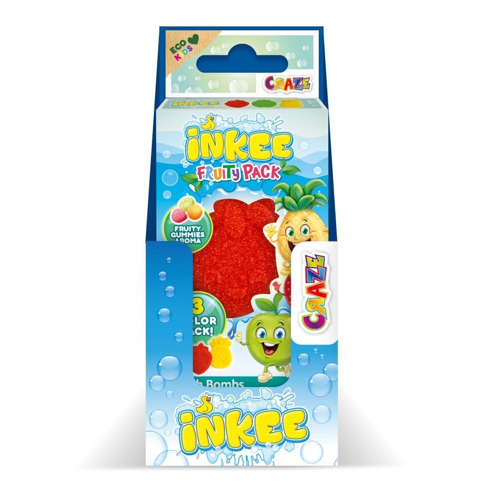 Craze Bombe de baie Inkee 3 bucati asortate in forma de fructe