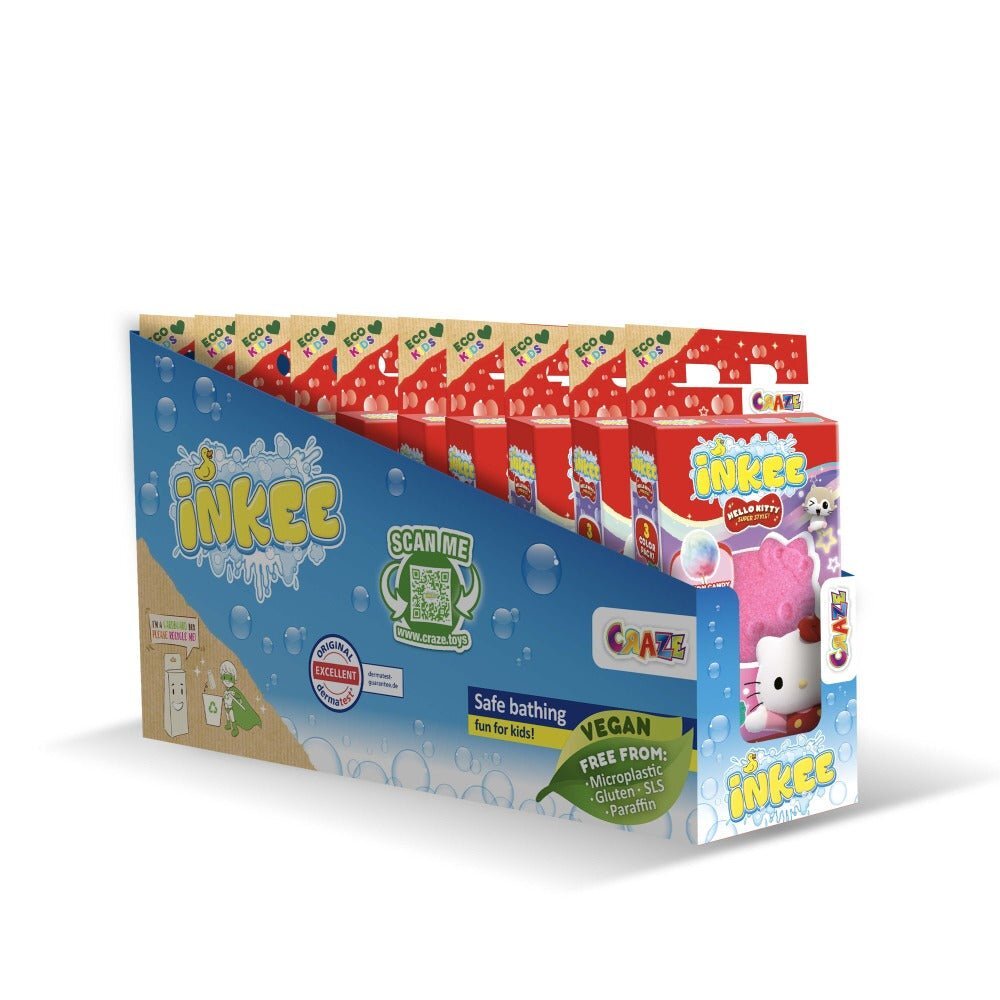 Craze Bombe de baie Inkee 3 bucati asortate in forma de Hello Kitty