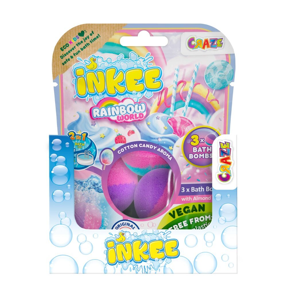 Craze Set 3 bile de baie Inkee curcubeu parfumat