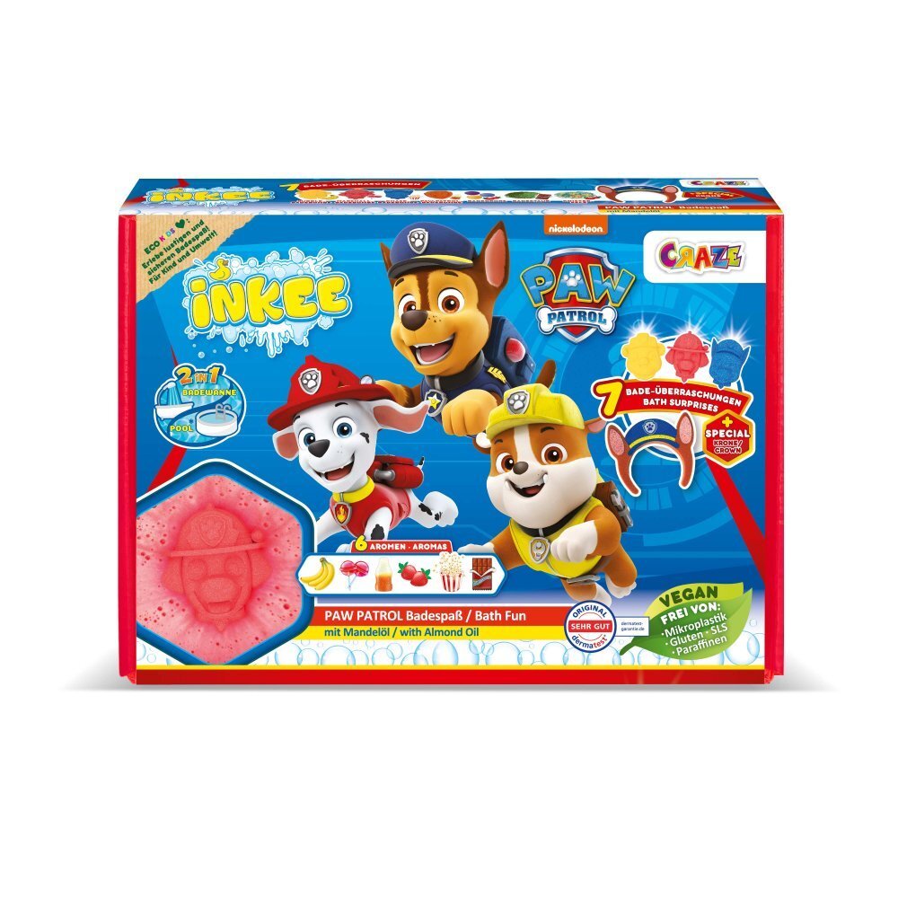 Craze Set cadou de baie Inkee cu 7 surprize Paw Patrol