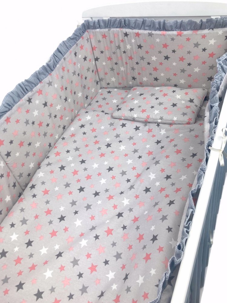 Croitoria Noastra Lenjerie patut cu 5 piese Cer de primavara 120x60 cm