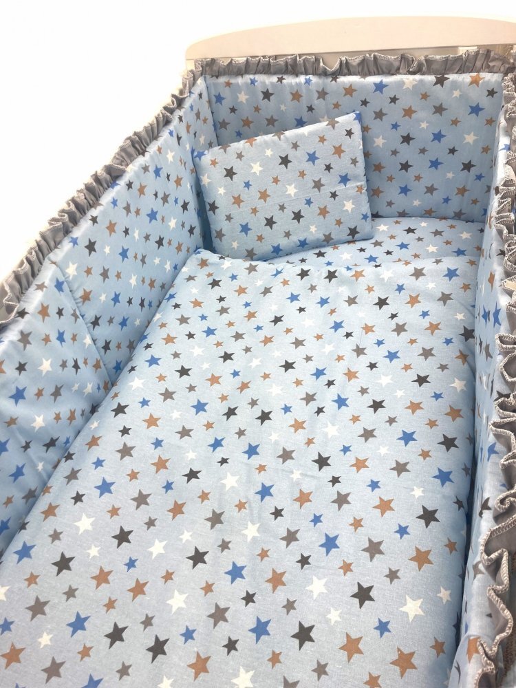 Croitoria Noastra Lenjerie patut cu 5 piese Cer senin 120x60 cm