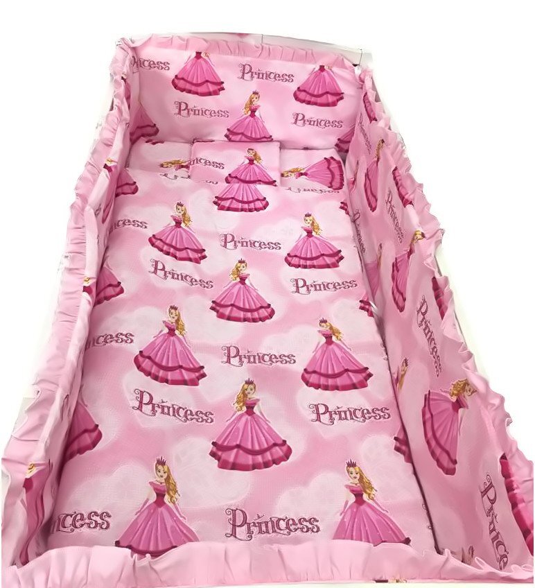 Croitoria Noastra Lenjerie patut cu 5 piese Printese la bal 120x60 cm