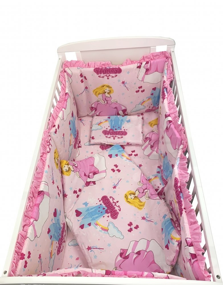 Croitoria Noastra Lenjerie patut cu 5 piese Printese la castel 120x60 cm