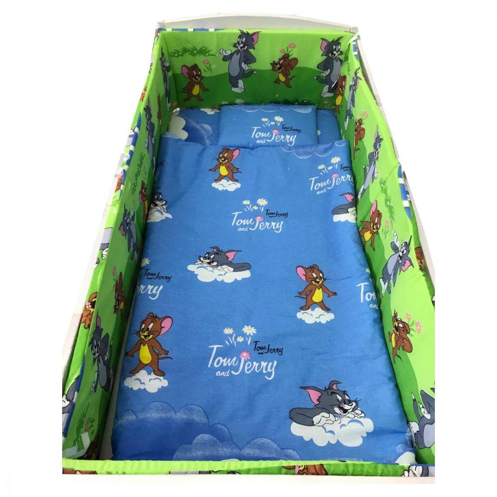 Croitoria Noastra Lenjerie patut cu 5 piese Tomjerry 120x60 cm