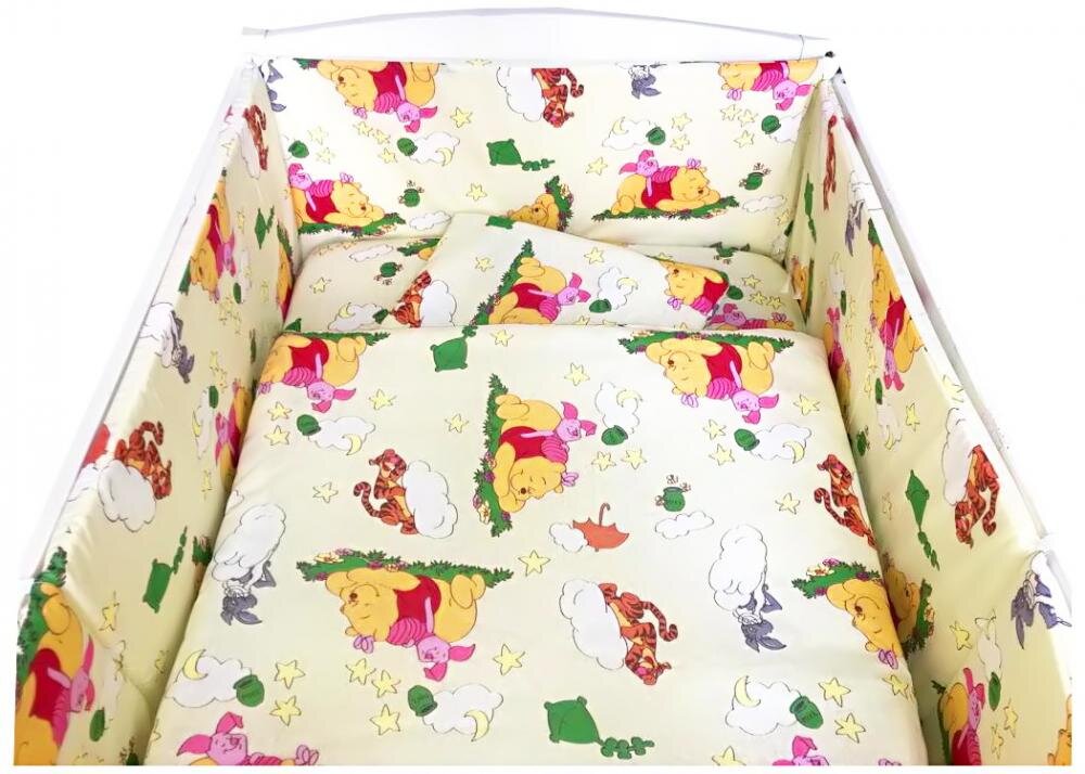Croitoria Noastra Lenjerie patut cu 5 piese Winnie de Plus galben 140x70 cm