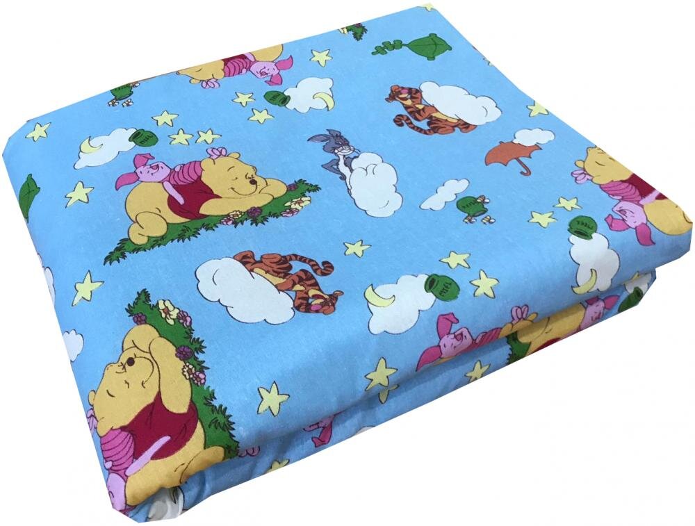 Croitoria Noastra Lenjerie patut cu 5 piese Winnie The Pooh albastru 140x70 cm